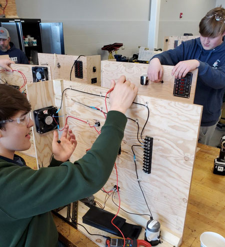 Students work and learn at the Midcoast School of Technology in Rockland.