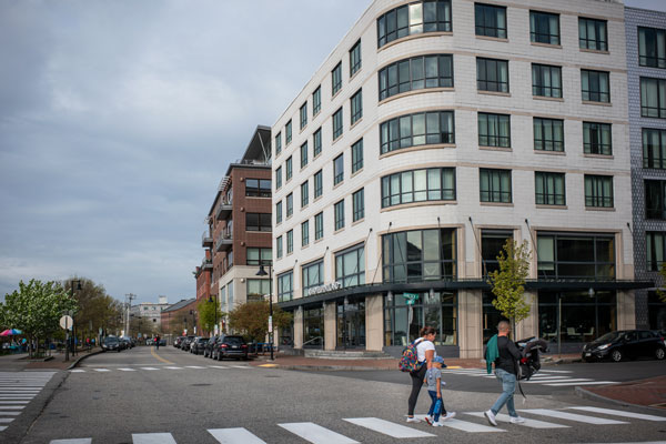 A view west toward Franklin Street in Portland. This eastern part of the peninsula has been transformed by large commercial buildings. PHOTO: MICHELE STAPLETON