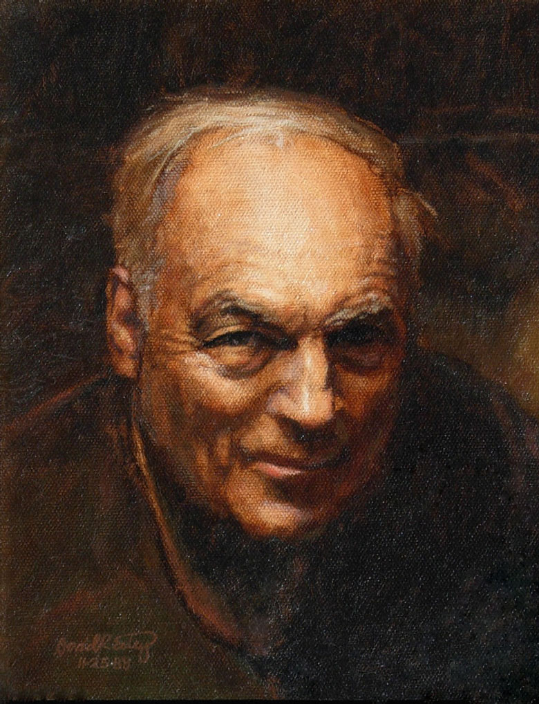 “Clarence Hilyard” by David Estey, 1988 oil on canvas, 10” x 8.”