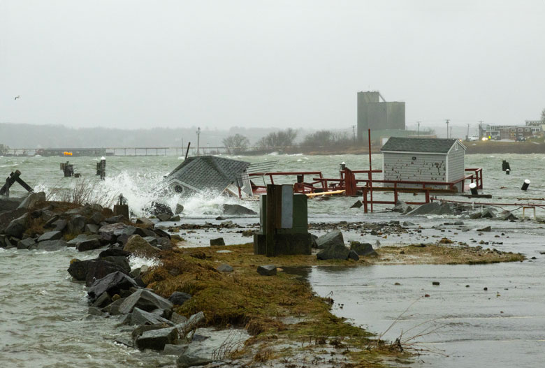 The January storms devastated the Rockland waterfront. PHOTO: JACK SULLIVAN