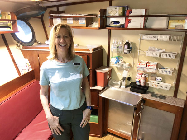 Nurse practitioner Simone Babineaux in the medical suite. PHOTO: TOM GROENING