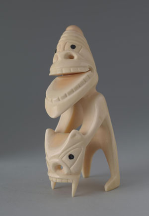 A depiction of the mythical tupilak, gift of Peter Witt and Joyce Nies. PHOTO: COURTESY PEARY-MacMILLAN MUSEUM