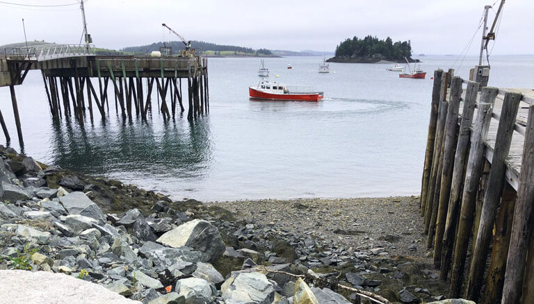 A fishing boat returns to Johnson Bay in Lubec in late July. PHOTO: TOM GROENING