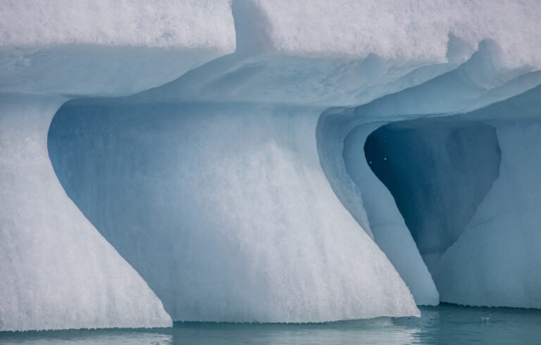 detail shot shapes in iceburg