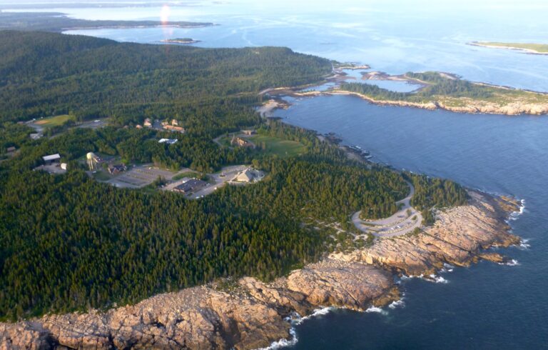 aerial view of Schoodic Peninsula, Maine