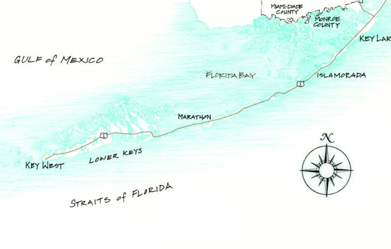 Map of Florida Keys