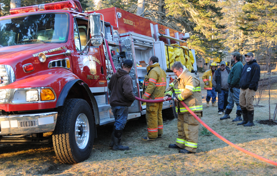 Swan's Island fire department and residents