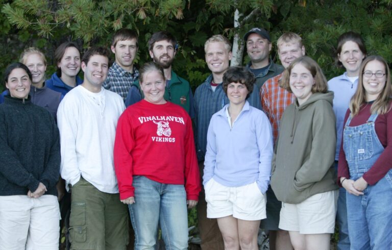 group of young adults in early 2000s clothing