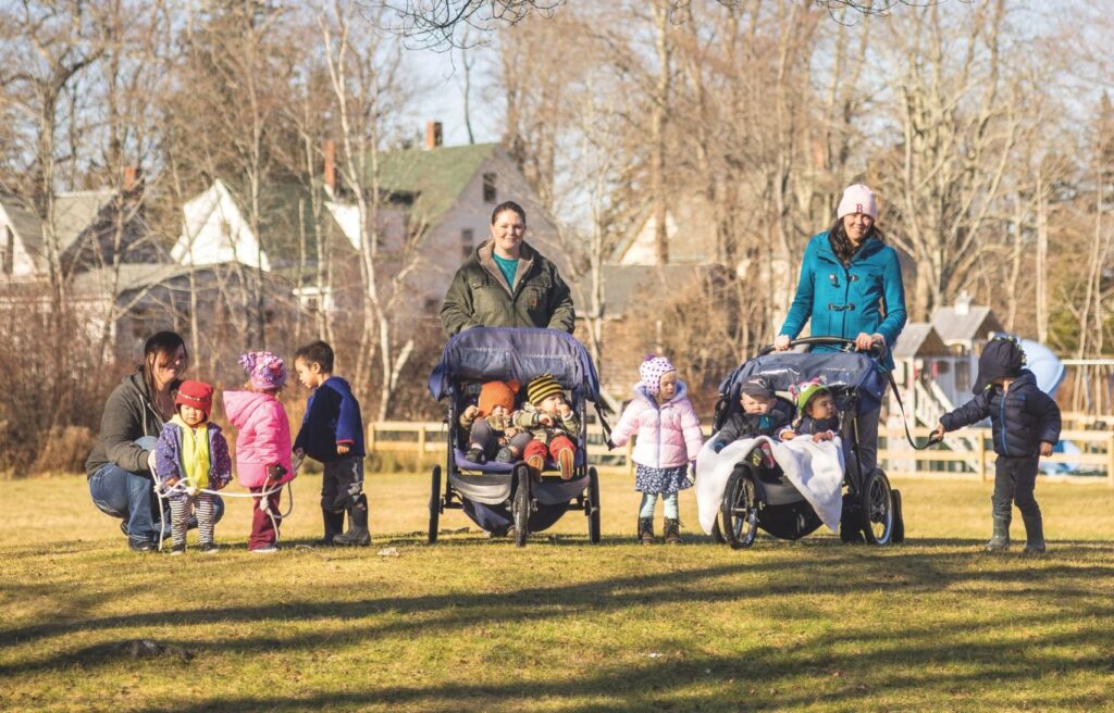 mothers with small children