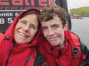 The author with her son, Liam.