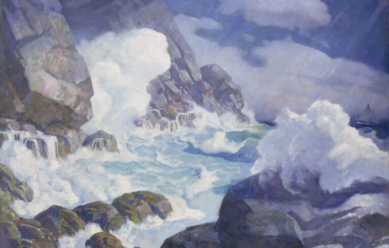 N.C. Wyeth painting of Black Rock, Monhegan Island, Maine