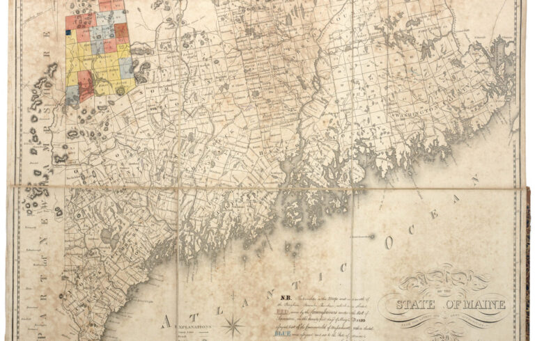 1822 map of the state of Maine