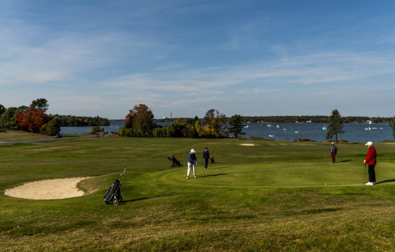 people on a golf course