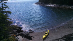 I stopped for a break on my kayak trip around Little Deer Isle. PHOTO: TOM GROENING