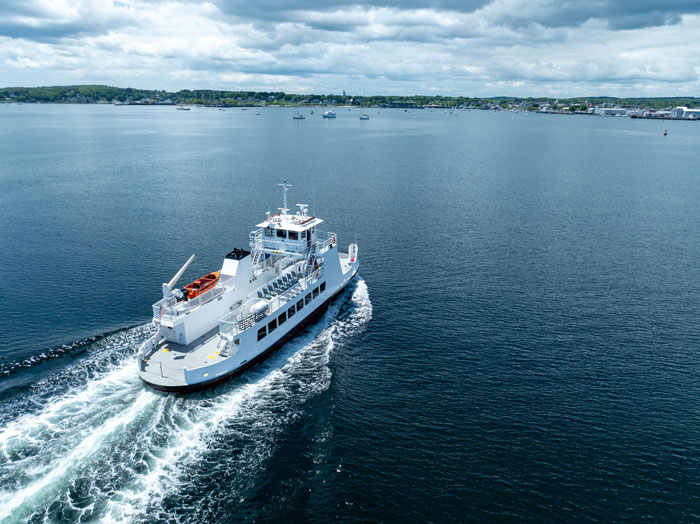 The Charles Norman Shay underway.