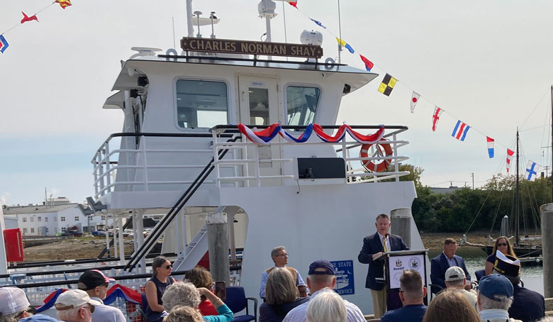 DOT Commissioner Bruce Van Note speaks at the ceremony. PHOTO: ALEX ZIPPARO