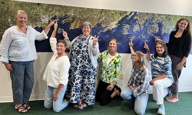 Teachers from Maine island schools gathered at the Island Institute's offices. PHOTO: JACK SULLIVAN