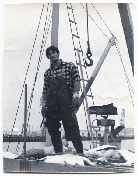 Author Michael Crowley during his years fishing off Alaska.